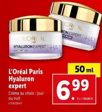 Lidl L’oréal l’oréal paris hyaluron expert offre