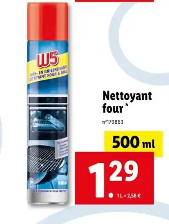 Lidl W5 nettoyant four offre