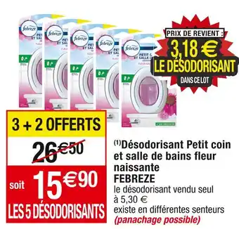 Cora x Carrefour Febreze (1)désodorisant petit coin et salle de bains fleur naissante offre