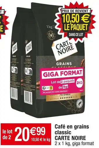 Cora x Carrefour Carte noire café en grains classic offre