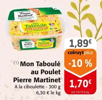Colruyt Pierre martinet mon taboulé au poulet offre