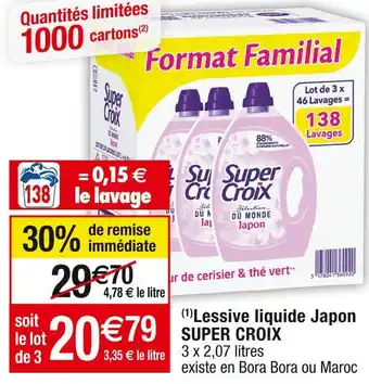 Cora x Carrefour Super croix (1)lessive liquide japon offre