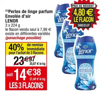 Cora x Carrefour Lenor (1) perles de linge parfum envolée d’air offre