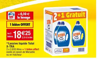 Cora x Carrefour X-tra (1)lessive liquide total offre