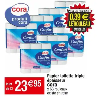 Cora x Carrefour Cora papier toilette triple épaisseur offre