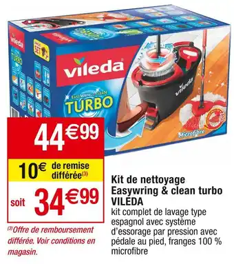Cora x Carrefour Vileda kit de nettoyage easywring & clean turbo offre