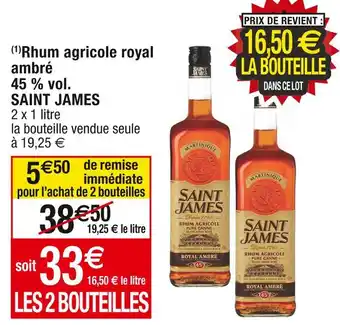 Cora x Carrefour Saint james rhum agricole royal ambré offre