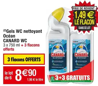 Cora x Carrefour Canard wc (2)gels wc nettoyant océan offre