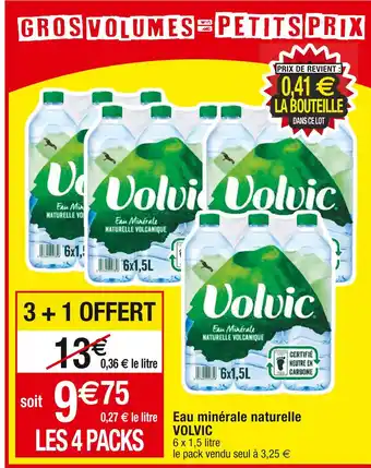 Cora x Carrefour Volvic eau minérale naturelle offre