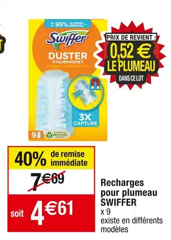 Cora x Carrefour Swiffer recharges pour plumeau offre