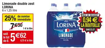 Cora x Carrefour Lorina limonade double zest offre