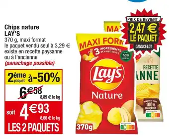 Cora x Carrefour Lay’s chips nature offre