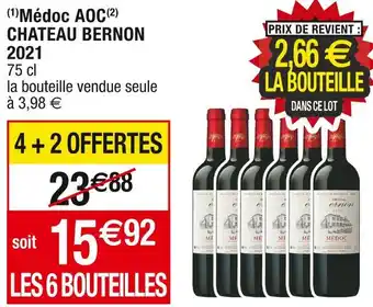 Cora x Carrefour Chateau bernon médoc aoc 2021 offre