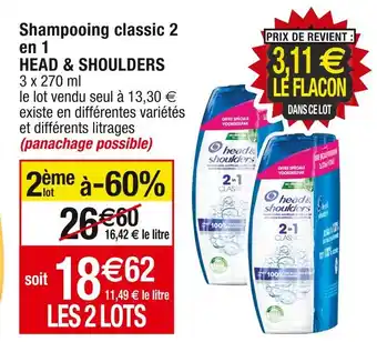 Cora x Carrefour Head & shoulders shampooing classic 2 en 1 offre