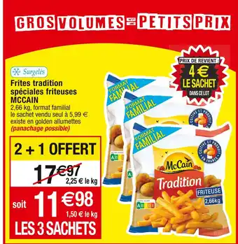 Cora x Carrefour Mccain frites tradition spéciales friteuses offre