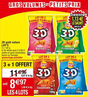 Cora x Carrefour Lay’s 3d goût nature offre