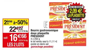 Cora x Carrefour Président beurre gastronomique doux plaquette offre