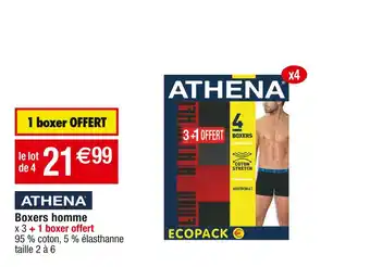 Cora x Carrefour Athena boxers homme offre