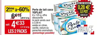 Cora x Carrefour Yoplait perle de lait coco offre