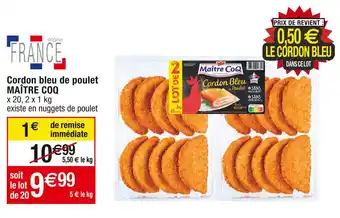 Cora x Carrefour Maître coq cordon bleu de poulet offre