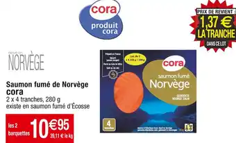 Cora x Carrefour Cora saumon fumé de norvège offre