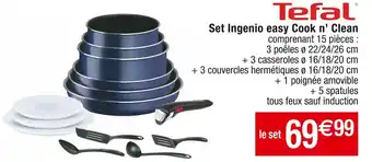 Cora x Carrefour Tefal set ingenio easy cook n’ clean offre