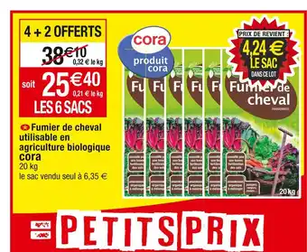 Cora fumier de cheval utilisable en agriculture biologique