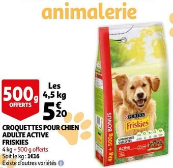 Auchan Friskies croquettes pour chien adulte active offre
