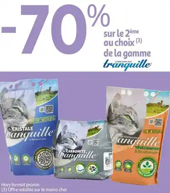 Auchan Tranquille bon plan sur la gamme tranquille offre