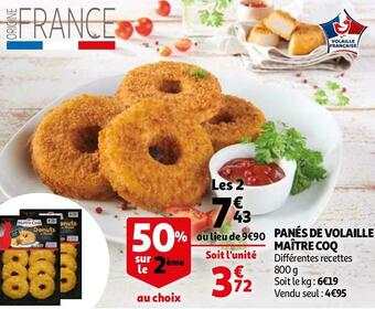 Auchan Maître coq panés de volaille offre
