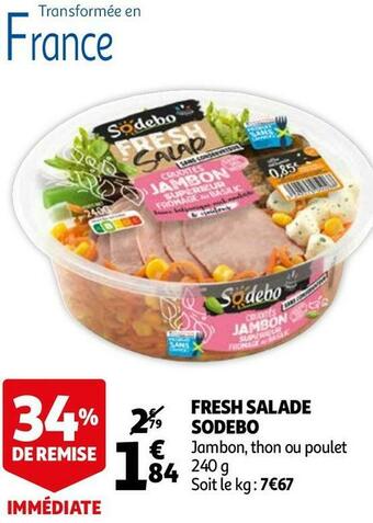 Auchan Sodebo fresh salade offre
