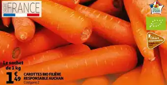 Auchan Auchan carottes bio filière responsable offre