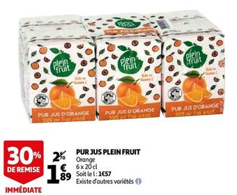 Auchan Plein fruit pur jus offre