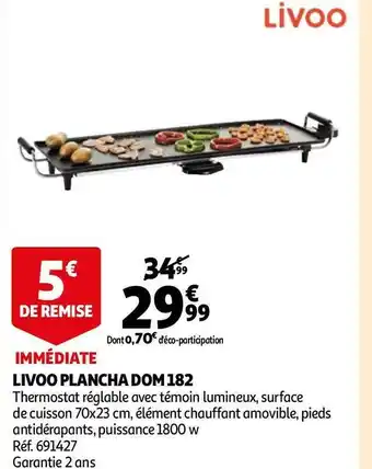 Auchan Livoo plancha dom 182 offre