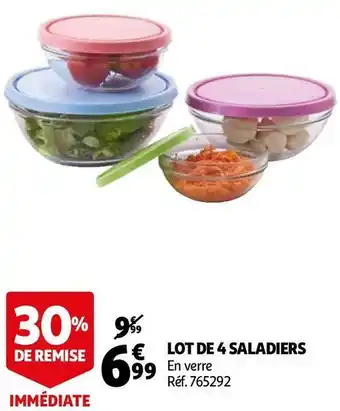 Auchan Lot de 4 saladiers offre