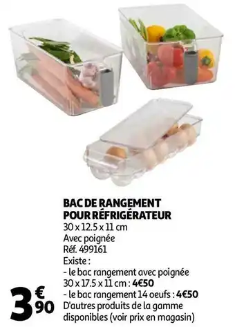 Auchan Bac de rangement pour réfrigérateur offre