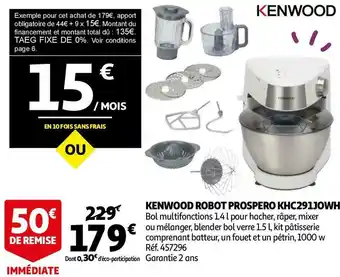 Auchan Kenwood robot prospero khc291jowh offre