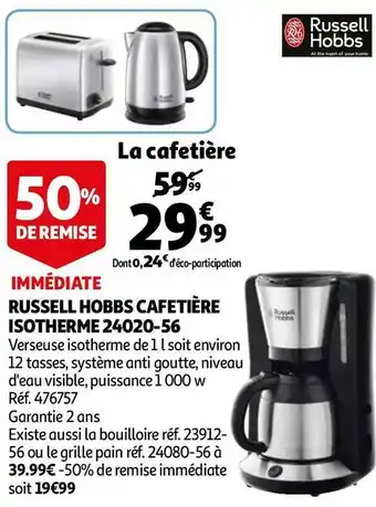 Auchan Russell hobbs cafetière isotherme 24020-56 offre