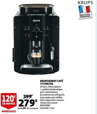 Auchan Krups robot café yy3957fd offre