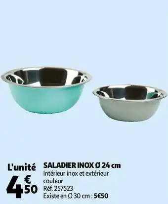 Auchan Saladier inox ø 24 cm offre