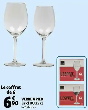 Auchan Verre à pied 32 cl ou 25 cl offre