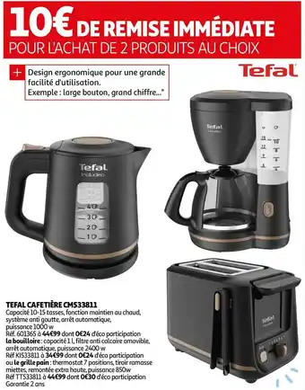 Auchan Tefal bon plan sur la marque tefal offre