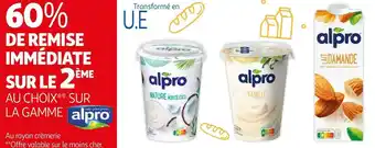 Auchan Alpro bon plan au choix sur la gamme de la marque alpro offre