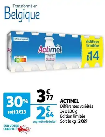 Auchan Danone actimel offre