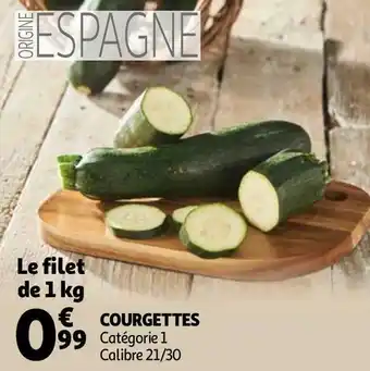 Auchan Courgettes offre