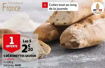 Auchan 4 déjeunettes saveur offre