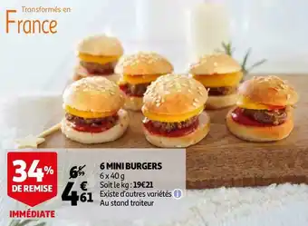 6 mini burgers