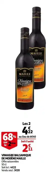 Auchan Maille vinaigre balsamique offre