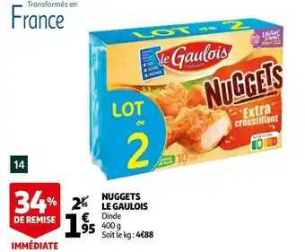 Auchan Le gaulois nuggets offre
