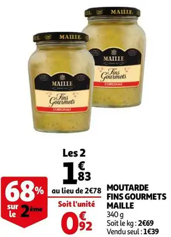 Auchan Maille moutarde fins gourmets offre